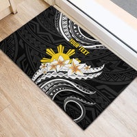Personalised Philippines Tribal Rubber Doormat Mix Plumeria LT7 - Polynesian Pride