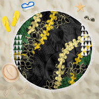 Hawaii Aloha Kakau Beach Blanket Puakenikeni and Maile Lei Twist