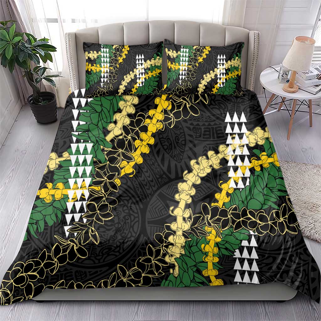 Hawaii Aloha Kakau Bedding Set Puakenikeni and Maile Lei Twist
