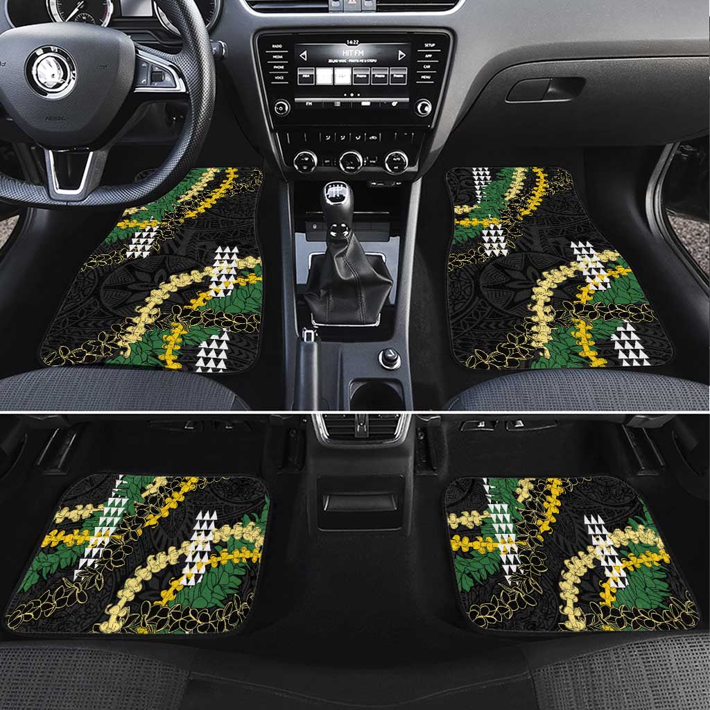 Hawaii Aloha Kakau Car Mats Puakenikeni and Maile Lei Twist