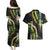 Hawaii Aloha Kakau Couples Matching Puletasi and Hawaiian Shirt Puakenikeni and Maile Lei Twist