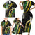 Hawaii Aloha Kakau Family Matching Short Sleeve Bodycon Dress and Hawaiian Shirt Puakenikeni and Maile Lei Twist