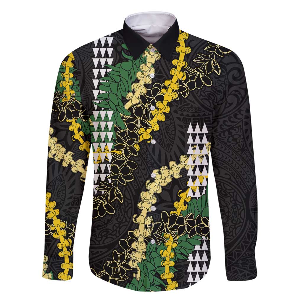 Hawaii Aloha Kakau Family Matching Tank Maxi Dress and Hawaiian Shirt Puakenikeni and Maile Lei Twist