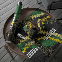 Hawaii Aloha Kakau Wrapping Paper Puakenikeni and Maile Lei Twist