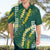 Hawaii Aloha Kakau Hawaiian Shirt Green Puakenikeni and Maile Lei Twist