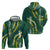 Hawaii Aloha Kakau Hoodie Green Puakenikeni and Maile Lei Twist