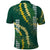 Hawaii Aloha Kakau Polo Shirt Green Puakenikeni and Maile Lei Twist