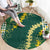 Hawaii Aloha Kakau Round Carpet Green Puakenikeni and Maile Lei Twist