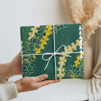 Hawaii Aloha Kakau Wrapping Paper Green Puakenikeni and Maile Lei Twist LT7 - Polynesian Pride