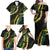 Hawaii Puakenikeni - Maile Lei Family Matching Off Shoulder Maxi Dress and Hawaiian Shirt Obsidian Black