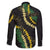 Hawaii Puakenikeni - Maile Lei Family Matching Off Shoulder Maxi Dress and Hawaiian Shirt Obsidian Black