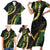 Hawaii Puakenikeni - Maile Lei Family Matching Short Sleeve Bodycon Dress and Hawaiian Shirt Obsidian Black