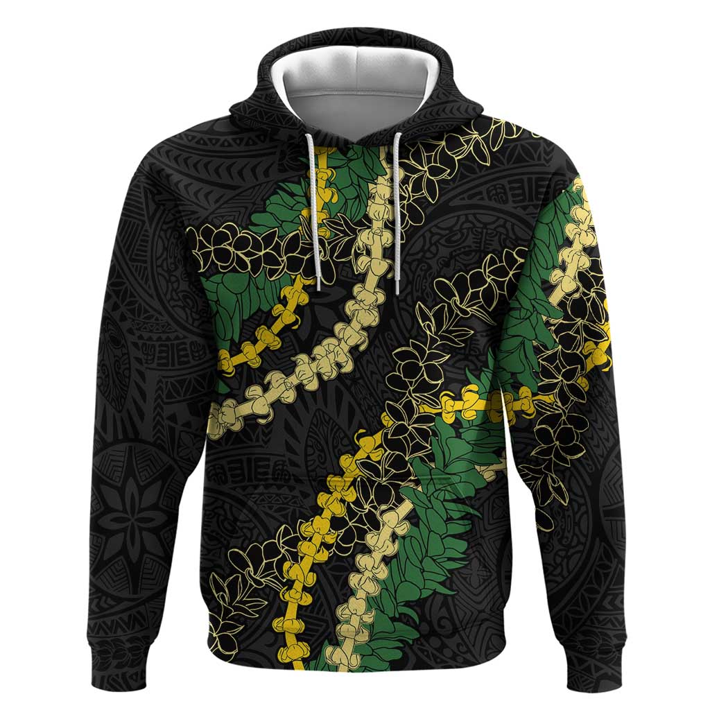 Hawaii Puakenikeni - Maile Lei Hoodie Obsidian Black