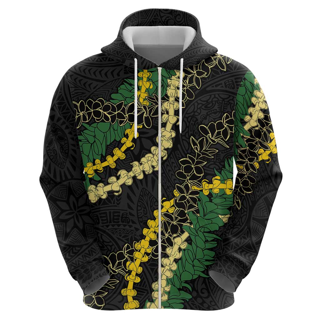 Hawaii Puakenikeni - Maile Lei Hoodie Obsidian Black