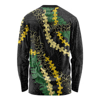 Hawaii Puakenikeni - Maile Lei Long Sleeve Shirt Obsidian Black LT7 - Polynesian Pride
