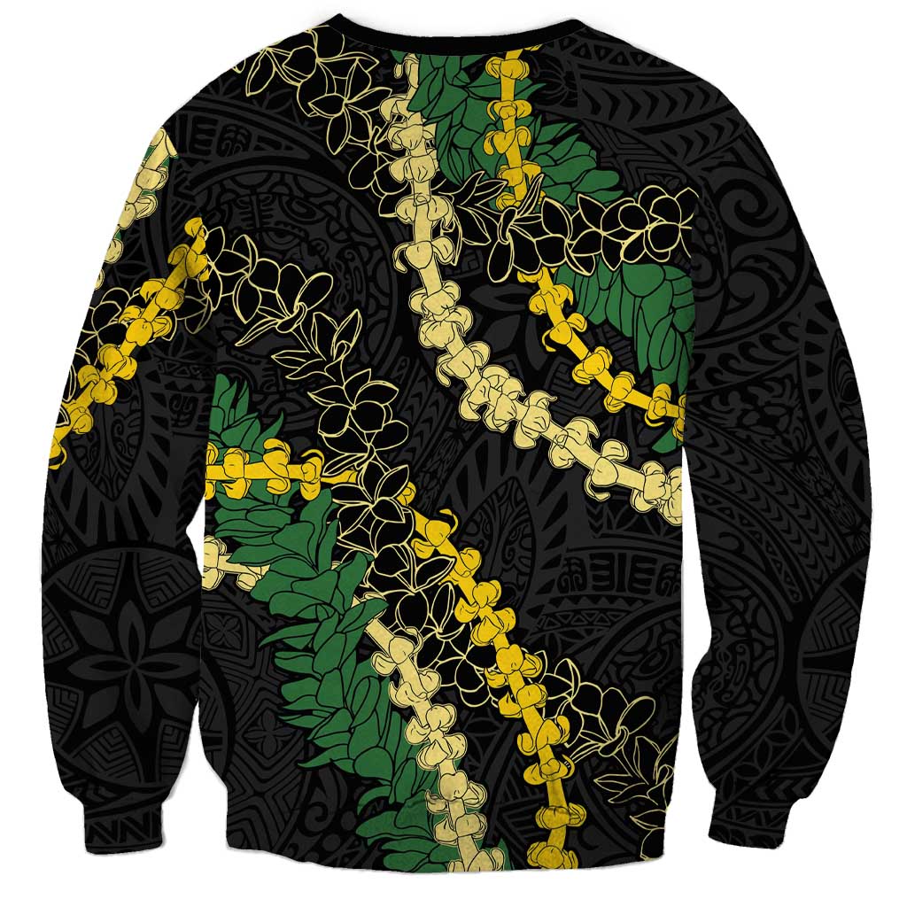 Hawaii Puakenikeni - Maile Lei Sweatshirt Obsidian Black LT7 - Polynesian Pride