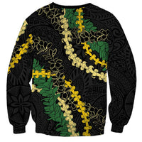 Hawaii Puakenikeni - Maile Lei Sweatshirt Obsidian Black LT7 - Polynesian Pride