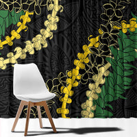 Hawaii Puakenikeni - Maile Lei Window Curtain Obsidian Black LT7 - Polynesian Pride