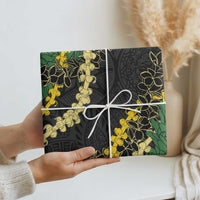 Hawaii Puakenikeni - Maile Lei Wrapping Paper Obsidian Black LT7 - Polynesian Pride