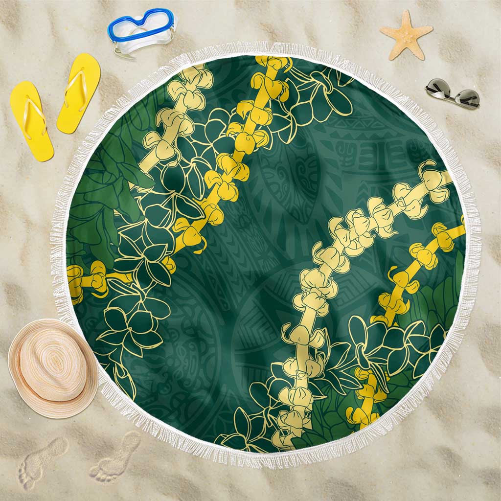 Hawaii Puakenikeni - Maile Lei Beach Blanket Sage Green LT7 One Size 150cm Sage Green - Polynesian Pride