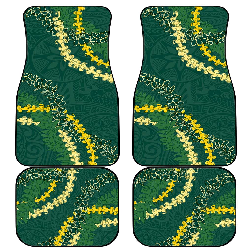 Hawaii Puakenikeni - Maile Lei Car Mats Sage Green