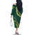 Hawaii Puakenikeni - Maile Lei Family Matching Off The Shoulder Long Sleeve Dress and Hawaiian Shirt Sage Green