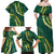 Hawaii Puakenikeni - Maile Lei Family Matching Off Shoulder Maxi Dress and Hawaiian Shirt Sage Green