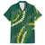 Hawaii Puakenikeni - Maile Lei Family Matching Off Shoulder Maxi Dress and Hawaiian Shirt Sage Green