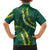 Hawaii Puakenikeni - Maile Lei Family Matching Off Shoulder Short Dress and Hawaiian Shirt Sage Green