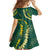 Hawaii Puakenikeni - Maile Lei Family Matching Off Shoulder Short Dress and Hawaiian Shirt Sage Green