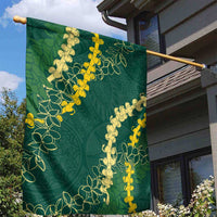 Hawaii Puakenikeni - Maile Lei Garden Flag Sage Green LT7 - Polynesian Pride