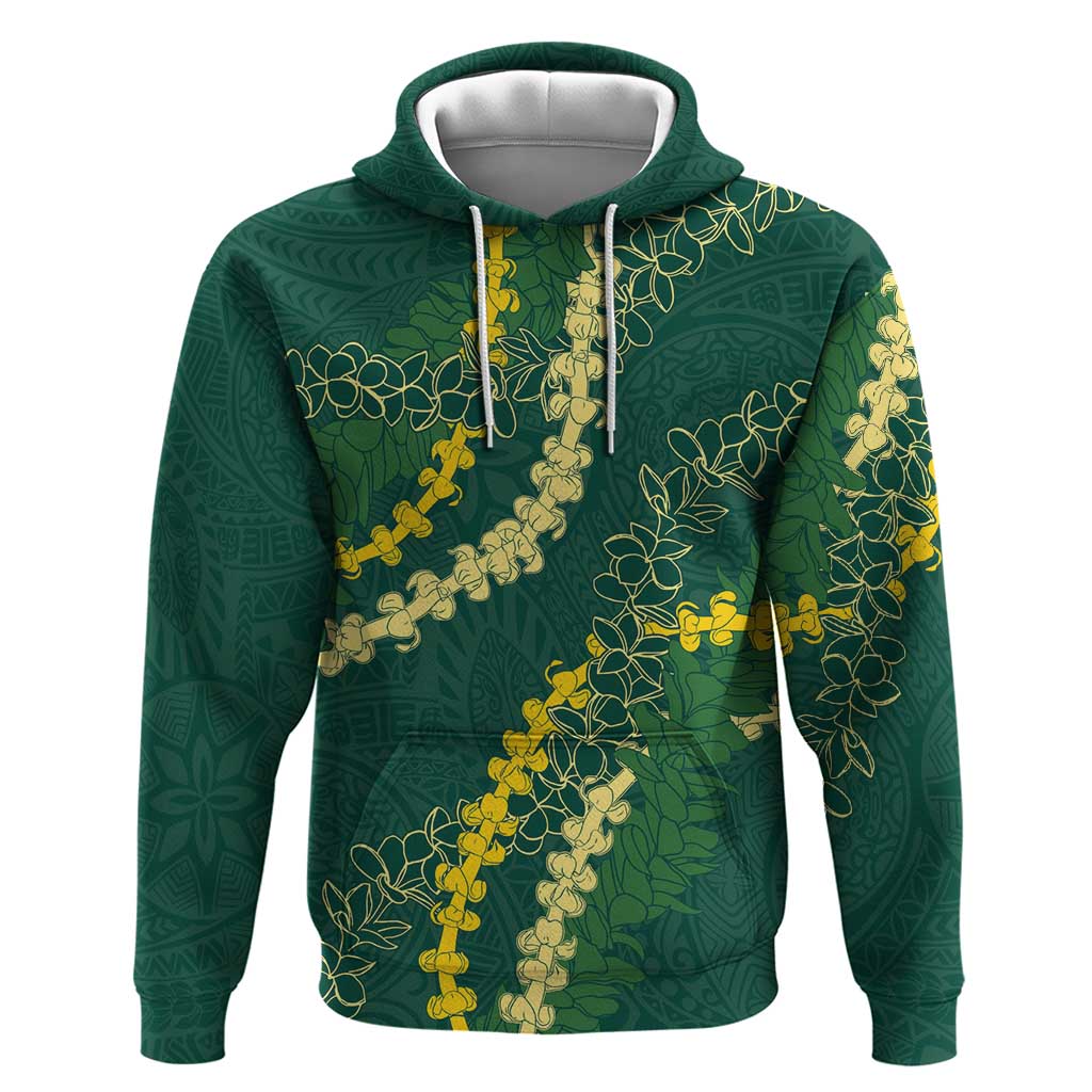 Hawaii Puakenikeni - Maile Lei Hoodie Sage Green