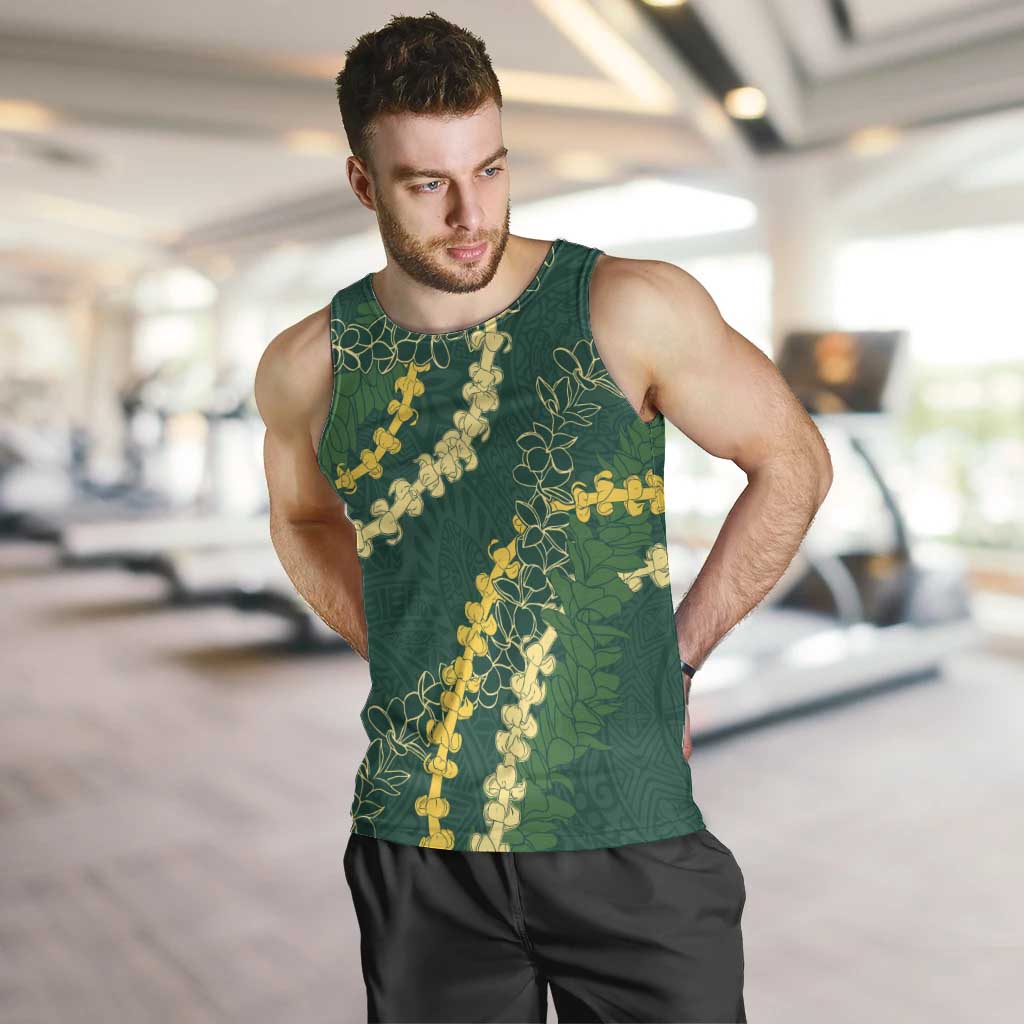 Hawaii Puakenikeni - Maile Lei Men Tank Top Sage Green LT7 Sage Green - Polynesian Pride
