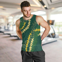 Hawaii Puakenikeni - Maile Lei Men Tank Top Sage Green LT7 Sage Green - Polynesian Pride