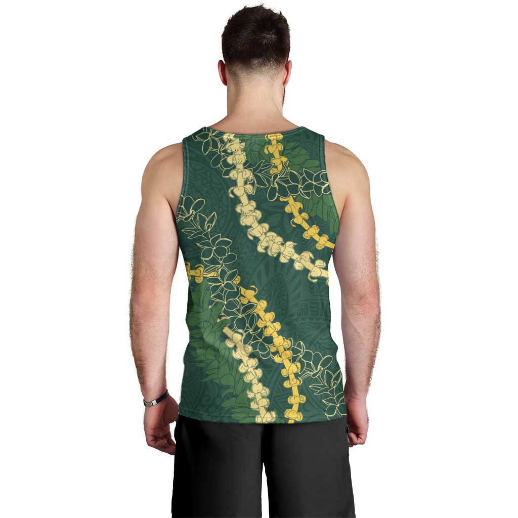 Hawaii Puakenikeni - Maile Lei Men Tank Top Sage Green LT7 - Polynesian Pride