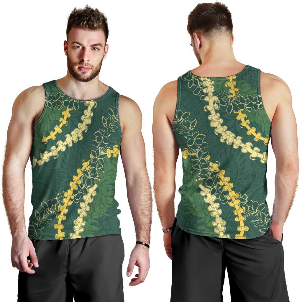 Hawaii Puakenikeni - Maile Lei Men Tank Top Sage Green LT7 - Polynesian Pride