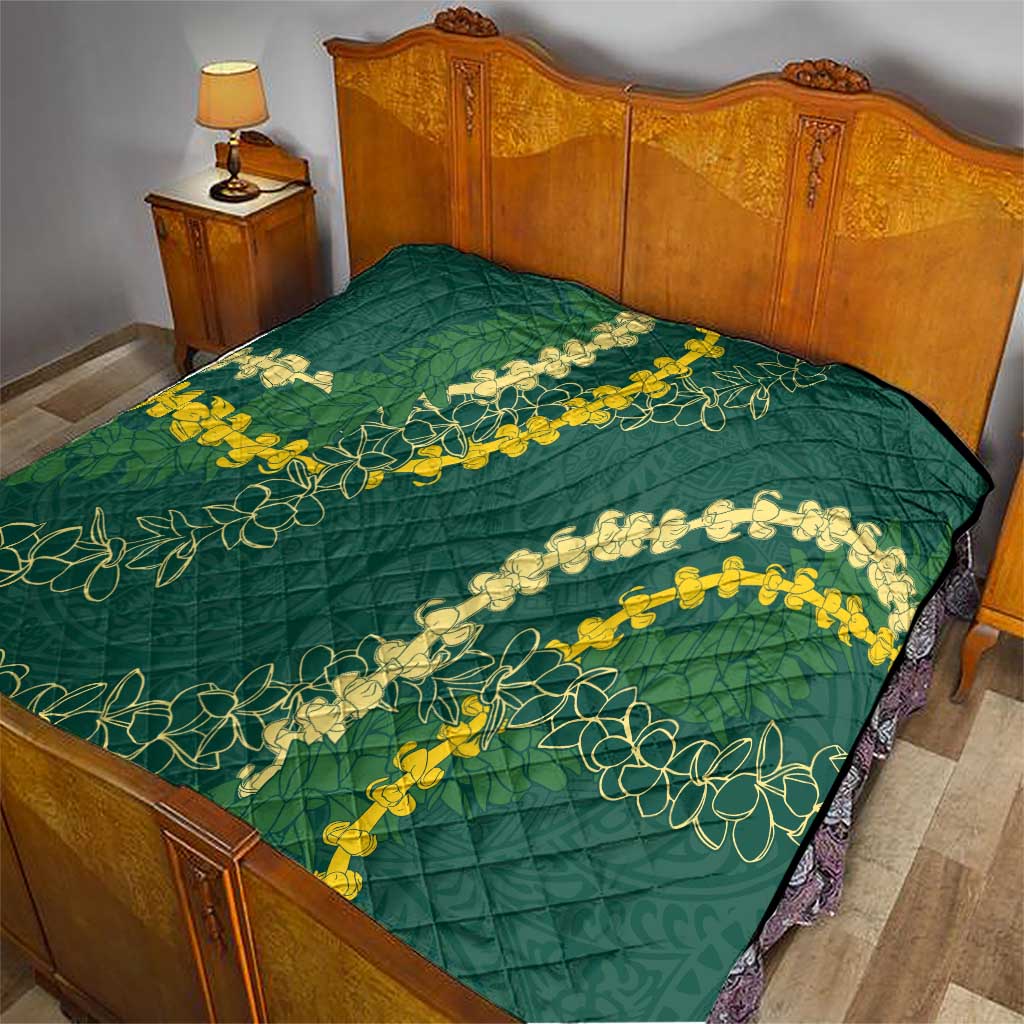 Hawaii Puakenikeni - Maile Lei Quilt Sage Green