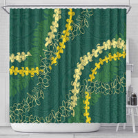 Hawaii Puakenikeni - Maile Lei Shower Curtain Sage Green