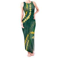 Hawaii Puakenikeni - Maile Lei Tank Maxi Dress Sage Green LT7 Women Sage Green - Polynesian Pride