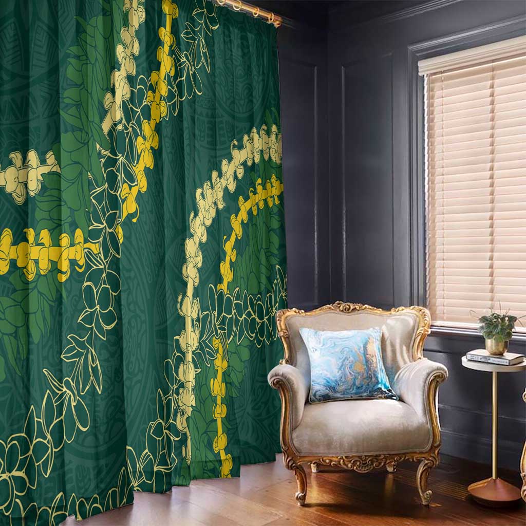 Hawaii Puakenikeni - Maile Lei Window Curtain Sage Green LT7 - Polynesian Pride