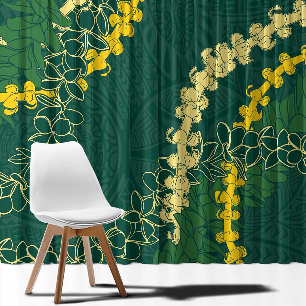 Hawaii Puakenikeni - Maile Lei Window Curtain Sage Green LT7 - Polynesian Pride
