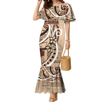 Samoa Siapo Classic Motif Family Matching Mermaid Dress and Hawaiian Shirt Manuia le tuto’atasi o Samoa Independence