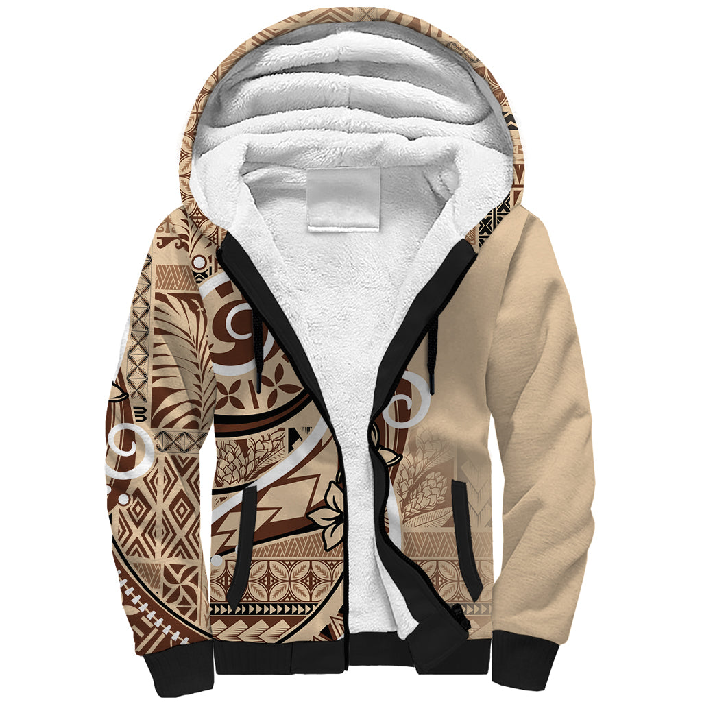 Samoa Siapo Classic Motif Sherpa Hoodie Manuia le tuto’atasi o Samoa Independence