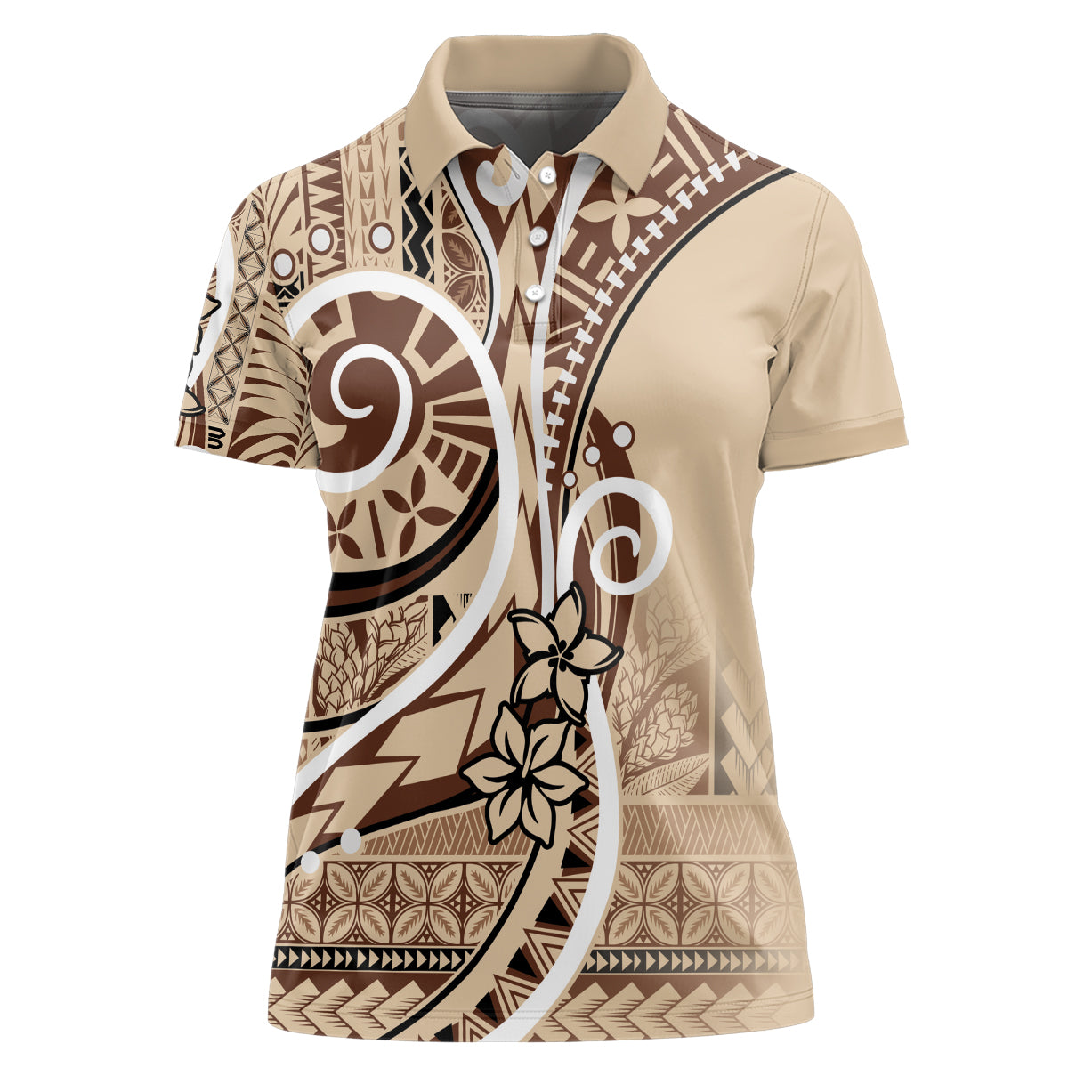 Samoa Siapo Classic Motif Women Polo Shirt Manuia le tuto’atasi o Samoa Independence