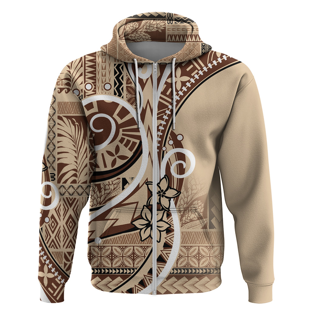 Samoa Siapo Classic Motif Zip Hoodie Manuia le tuto’atasi o Samoa Independence