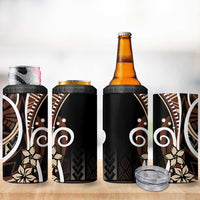 Samoa Siapo Classic Motif 4 in 1 Can Cooler Tumbler Manuia le tutoatasi o Samoa Independence Black Style