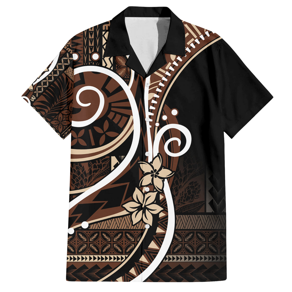 Samoa Siapo Classic Motif Family Matching Long Sleeve Bodycon Dress and Hawaiian Shirt Manuia le tuto’atasi o Samoa Independence Black Style