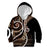 Samoa Siapo Classic Motif Kid Hoodie Manuia le tuto’atasi o Samoa Independence Black Style