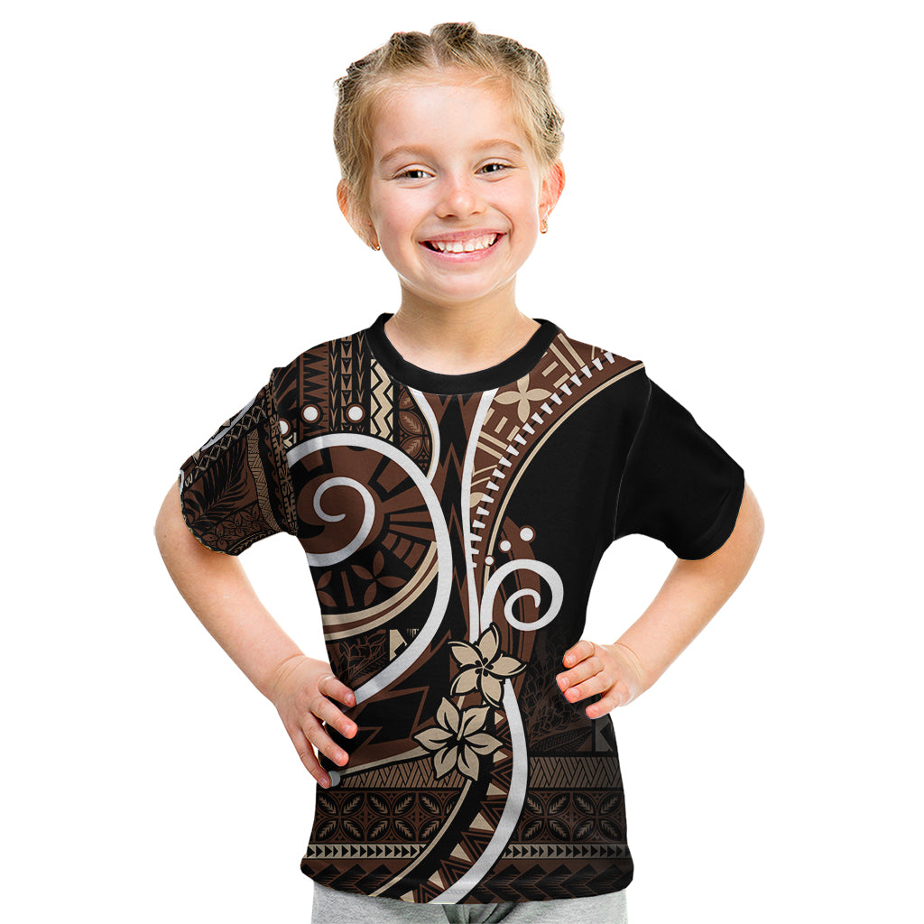 Samoa Siapo Classic Motif Kid T Shirt Manuia le tuto’atasi o Samoa Independence Black Style