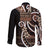 Samoa Siapo Classic Motif Long Sleeve Button Shirt Manuia le tuto’atasi o Samoa Independence Black Style